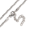 Non-Tarnish 201 Stainless Steel Snake Chain Necklaces NJEW-R266-01P-1