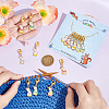 Alloy Enamel Duck Pendant Locking Stitch Markers HJEW-AB00119-3