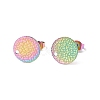 Ion Plating(IP)  304 Stainless Steel Ear Stud Findings STAS-O119-15C-M-2