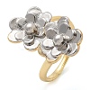 Brass Cuff Finger Rings for Women RJEW-B112-18GP-4