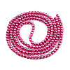 Baking Paint Pearlized Glass Pearl Round Bead Strands X-HY-Q003-4mm-10-3