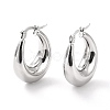 Non-Tarnish 304 Stainless Steel Chunky Hoop Earrings for Women EJEW-F280-06B-P-2