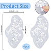 Flower Polyester Embroidery Sew on Appliques PATC-WH0012-32C-2