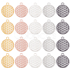 20Pcs 5 Colors Brass Pendants KK-HY0001-47-1