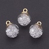 Transparent Glass Bottle Pendants GLAA-L018-14-1
