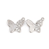 Brass Micro Pave Clear Cubic Zirconia Pendants CU-CBAFB7D-02P-1