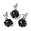 Natural Mixed Stone Round Pendants G-G207-01P-2