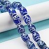 Blue Tibetan Style dZi Beads Strands TDZI-NH0001-C02-01-2