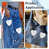 6Bags Polyester Blank Embroidery Sew on Cloth Patches PATC-PH0001-86C-5