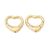 Brass Micro Pave Clear Cubic Zirconia Spring Gate Rings ZIRC-F146-01B-4