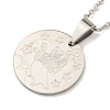 Non-Tarnish Constellation Pendant Necklaces NJEW-S422-04P-05-2