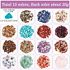 15 Styles Natural & Synthetic Mixed Gemstone Chip Beads G-PA0001-99-2