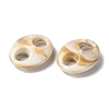Opaque Acrylic Coffee Bean Connector Charms OACR-G042-04-2