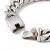 Non-Tarnish 304 Stainless Steel Curb Chains Bracelet for Women BJEW-E107-10P-2