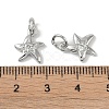 Brass Micro Pave Clear Cubic Zirconia Pendants KK-S367-15B-3