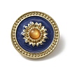 1-Hole Zinc Alloy Enamel Shank Buttons BUTT-WH0028-43C-1