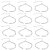 12Pcs 2 Styles 304 Stainless Steel Chain Bracelet Making AJEW-BM00003-1