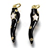 Brass Enamel Pendants KK-B026-15G-A-1