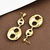 304 Stainless Steel Dangle Stud Earrings EJEW-P325-04E-G-2