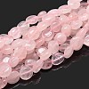 Natural Rose Quartz Nuggets Beads Strands G-J336-24-1
