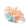 Glass Beads Braided Flower Cabochons GLAA-F120-01D-3