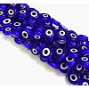 Handmade Evil Eye Lampwork Flat Round Bead Strands LAMP-L058-10mm-04-1