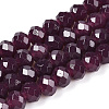 Baking Paint Imitation Jade Glass Bead Strands DGLA-A034-J6MM-A02-1