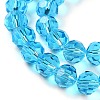 Transparent Glass Beads Strands GLAA-Q104-01C-4