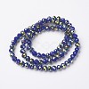 Electroplate Opaque Glass Beads Strands EGLA-A034-P4mm-S04-2