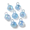 UV Plating Rainbow Iridescent Acrylic Pendants OACR-P010-19G-1