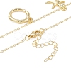 Bohemian Summer Beach Style 18K Gold Plated Shell Shape Initial Pendant Necklaces IL8059-15-3