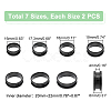 14pcs 7 size Unisex Stainless Steel Grooved Finger Ring Sets RJEW-UN0002-65EB-3