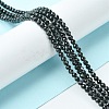 Natural Black Tourmaline Beads Strands G-F748-Y01-02-2