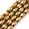 Electroplated Synthetic Non-magnetic Hematite Beads Strands G-P545-G02-02F-1