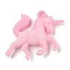 Flocky Resin Pendants CRES-D017-02B-1