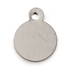 Flat Round Iron Charms IFIN-WH0063-09P-2