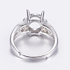 Adjustable Brass Solitaire Ring Settings KK-G330-09P-2