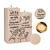 Wood Candle Holder AJEW-WH0268-005-3