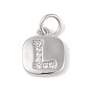 Rack Plating Brass Micro Pave CLear Cubic Zirconia Charms KK-E110-14P-L-1