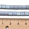 Electroplated Frosted Non-magnetic Synthetic Hematite Beads Strands G-G089-B01-10-4