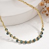 Brass Miyuki Seed Beaded Necklaces for Women NJEW-B126-01G-3