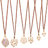 6Pcs 3 Styles Crystal Holder Cage Necklace MAK-SC0001-41G-1