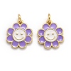Brass Enamel Charms KK-O135-01D-1