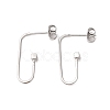 Brass Cube Stud Earrings EJEW-S280-04P-4