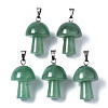 Natural Green Aventurine Pendants X-G-N0325-10G-1