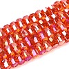 Electroplate Transparent Glass Beads Strands EGLA-N022-09A-B09-1