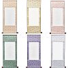 6Pcs 6 Style Polyester Vertical Painted Scroll AJEW-NB0002-91-1