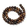 Grade AB Natural Tiger Eye Round Beads Strands X-G-E334-8mm-17-2