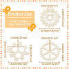 12Pcs 3 Style Unfinished Wood Slices WOOD-OC0002-78-2