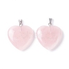 Natural Rose Quartz Pendants G-G956-B53-FF-2